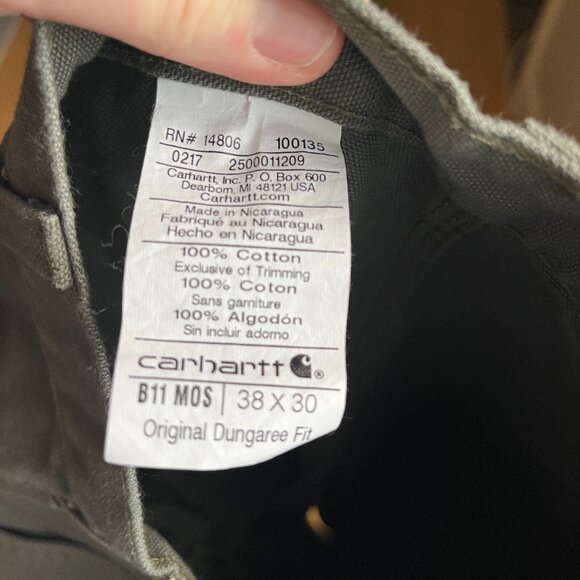 Set of 2 38x30 Carhartt Loose Straight Washed Duck Dungaree size 38x30 - Picture 4 of 7